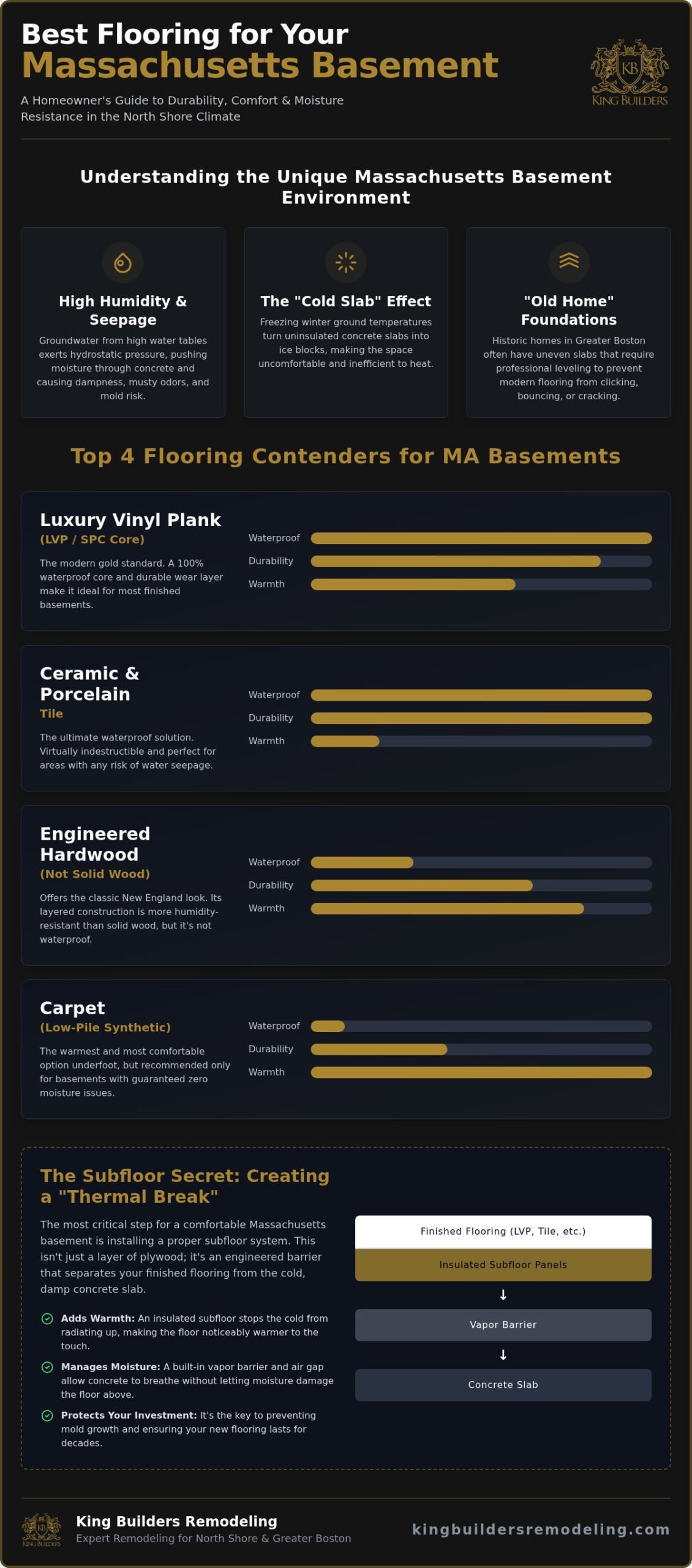 Best Basement Flooring Massachusetts: 2026 Homeowner Guide