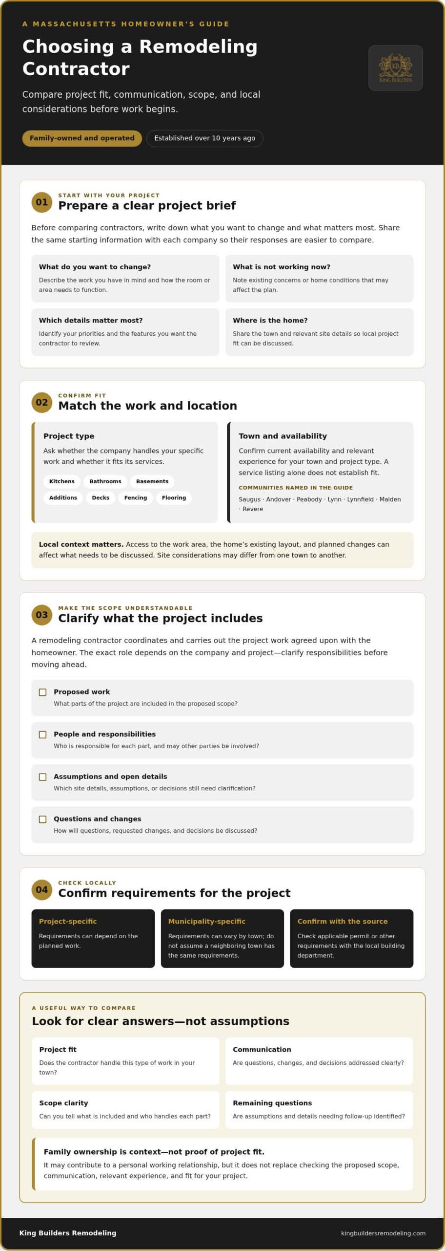 Family-Owned Remodeling Contractor in Massachusetts: How to Choose the Right Partner
